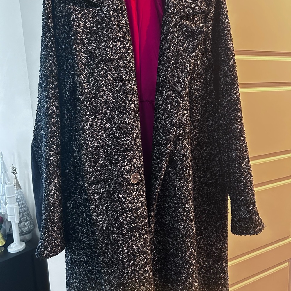 Torrid Black and White Teddy Jacket